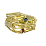 Gold Wire Square Ring